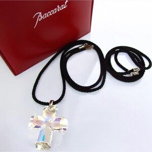 Baccarat Iridescent Crystal Cross Necklace ✨🤩✨